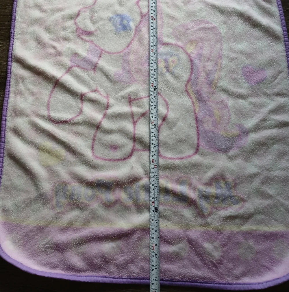 Vintage My Little Pony Pink and Purple Kids Blanket G3 Fluttershy - Picture 10 of 11
